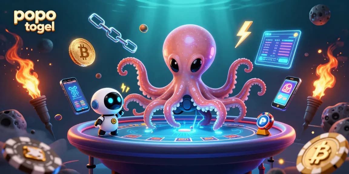 Engage in exciting popo togel action with dazzling poker gameplay in a vibrant cosmic setting.