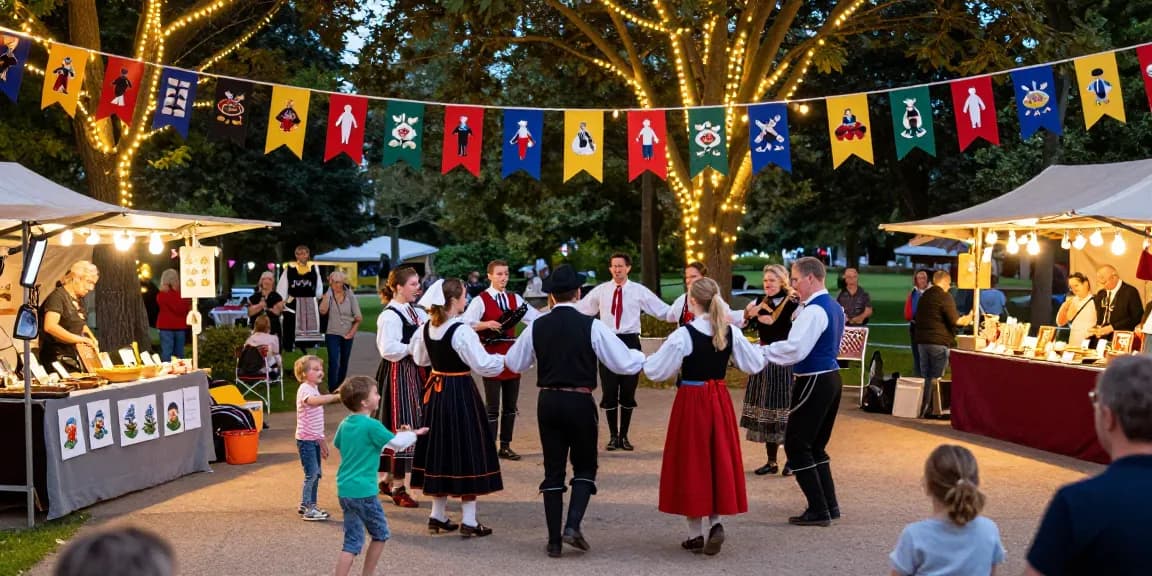 Experience the vibrant community celebrating at a Breton cultural festival with local artists and traditions in the m98 true wallet scene.