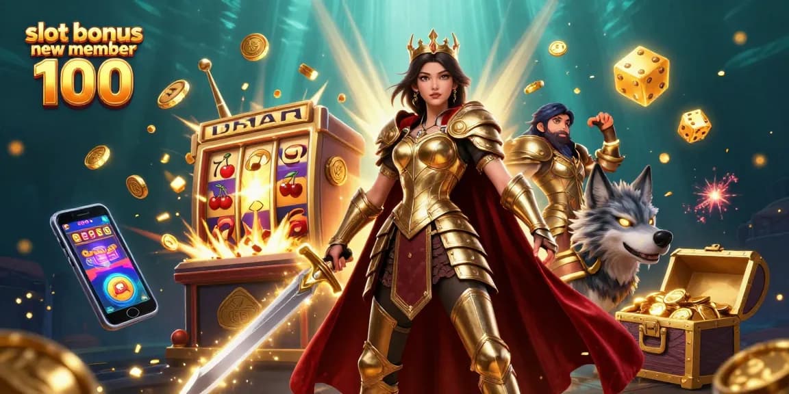 Experience the thrill with slot bonus new member 100 and vibrant casino game action.