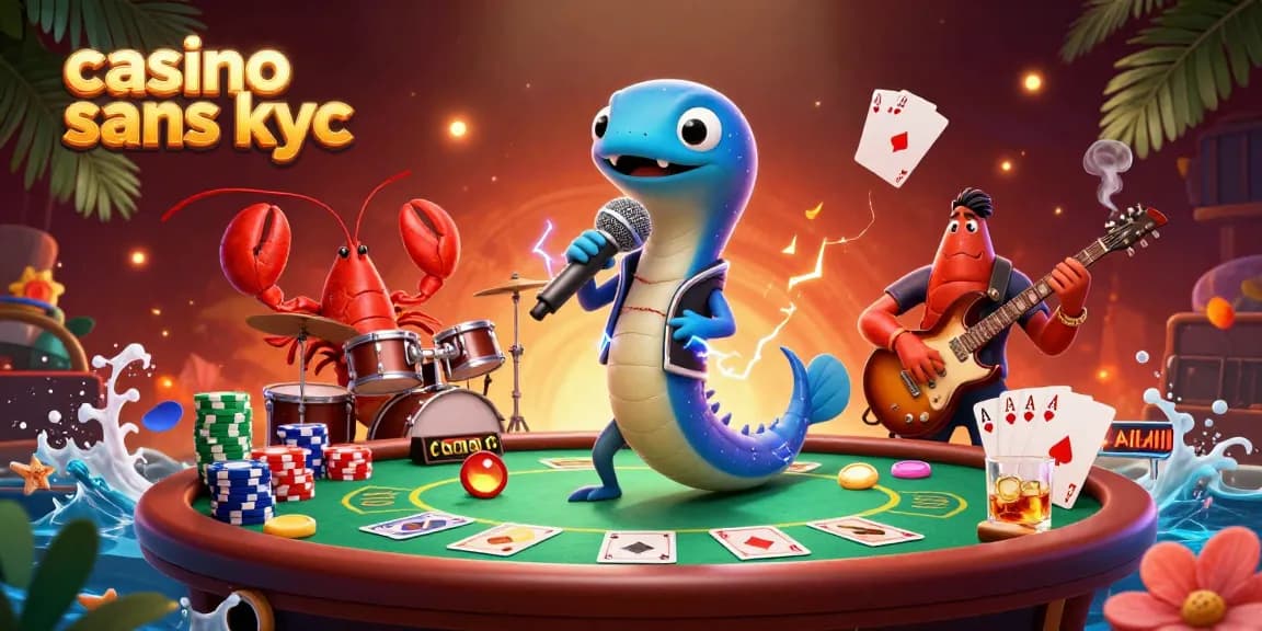 Jouer sur un casino sans KYC avec une ambiance de fête sous-marine et des personnages animés.