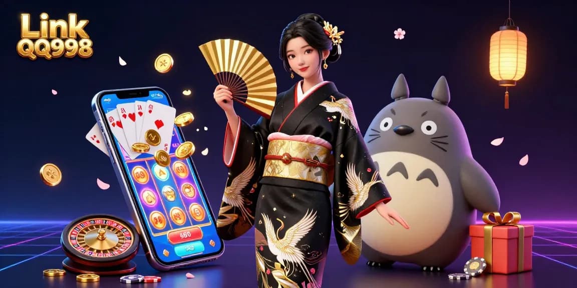 Experience the thrill of gambling with the Link QQ998 platform, showcasing vibrant slot games and stunning visuals.