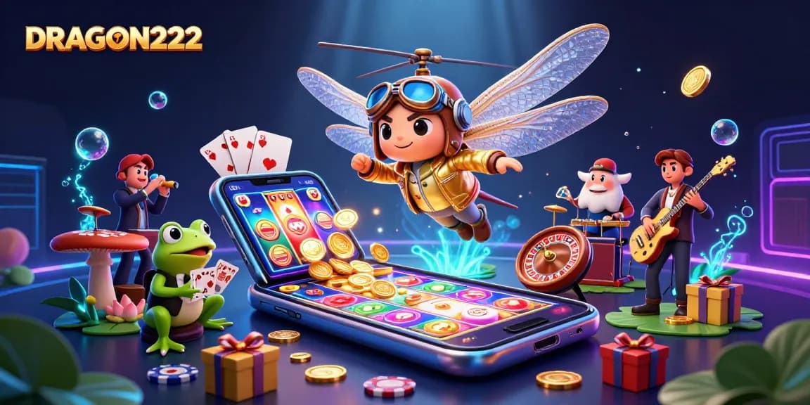 Engage in thrilling games at DRAGON222 with vibrant visuals and dynamic casino elements.