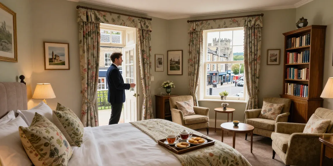 Charming accommodation Skipton scene showcasing cozy bed and breakfast with welcoming atmosphere.