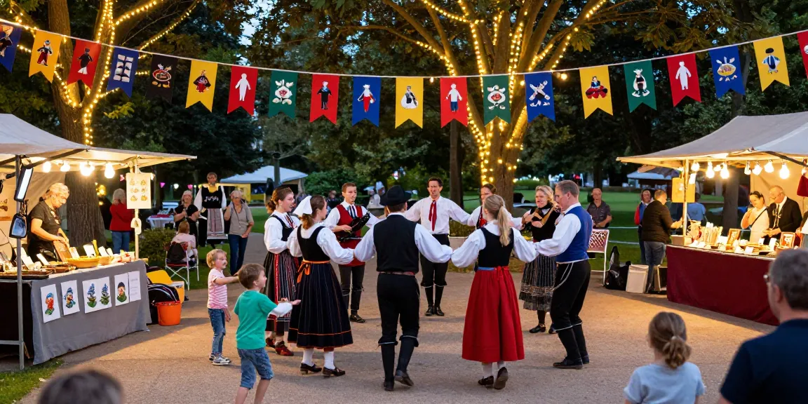Experience the vibrant community celebrating at a Breton cultural festival with local artists and traditions in the m98 true wallet scene.