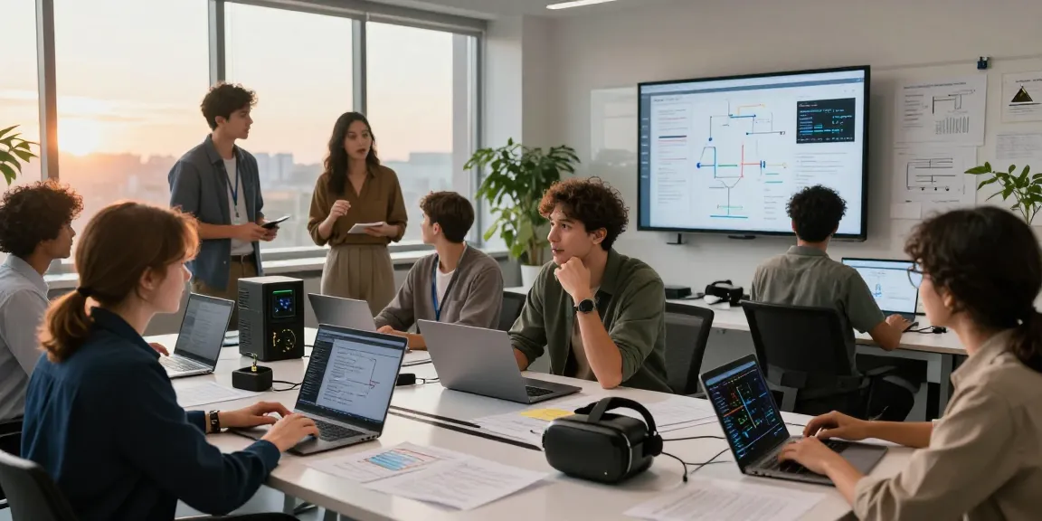 A diverse team in a modern AI lab collaborating to analyze algorithms, showcasing why does AI matter in technology.