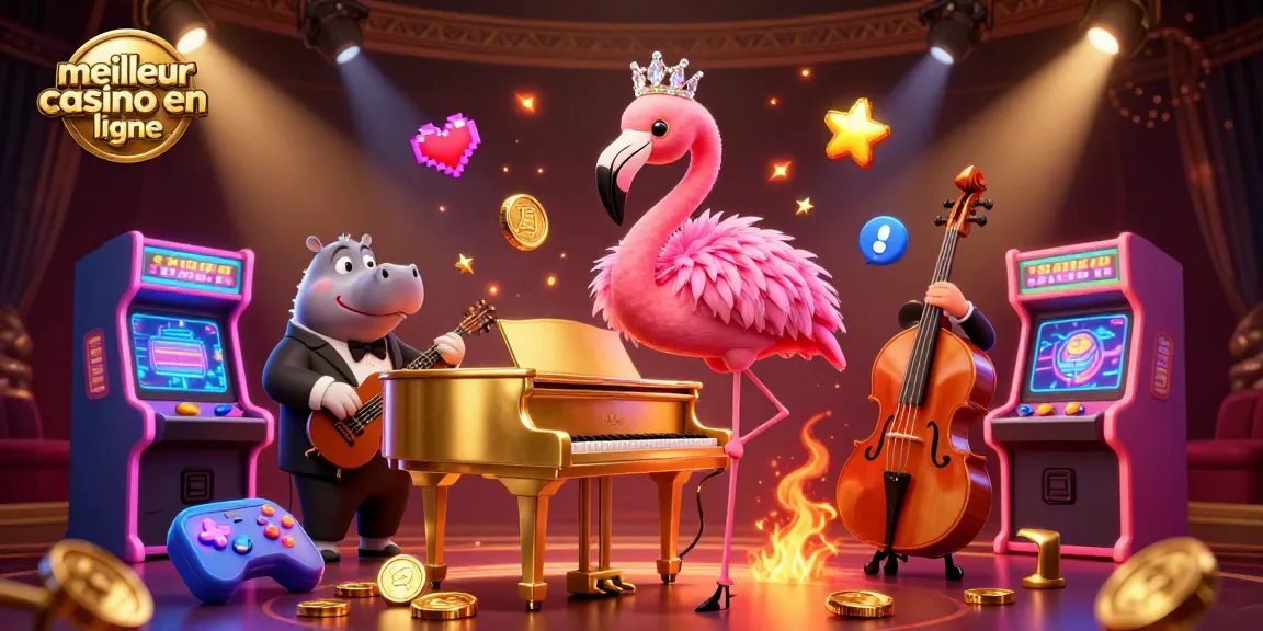 Entrez dans l'univers du meilleur casino en ligne avec une ambiance dynamique et colorée.