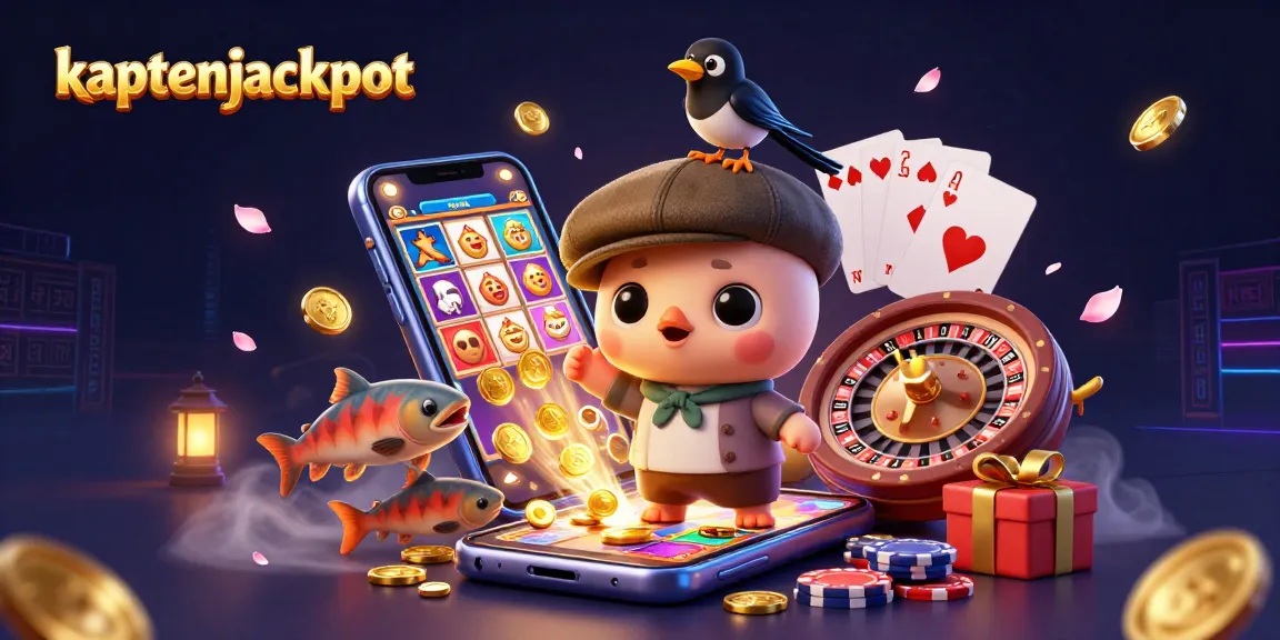 Engage with kaptenjackpot through vibrant slot game action and delightful cartoon elements.