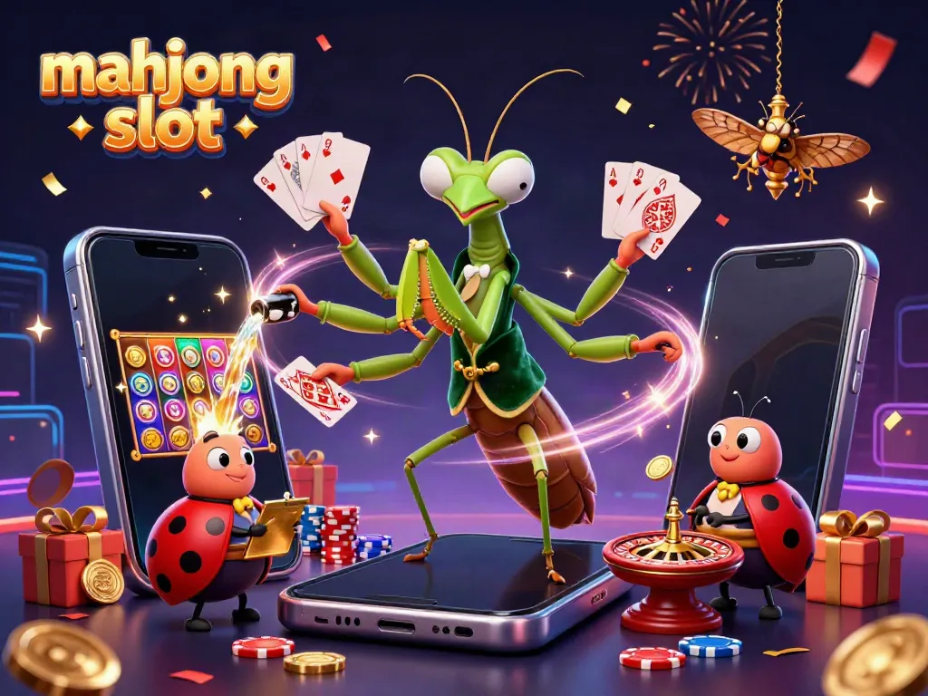 Experience the excitement of mahjong slot with vibrant characters and dynamic gambling elements!