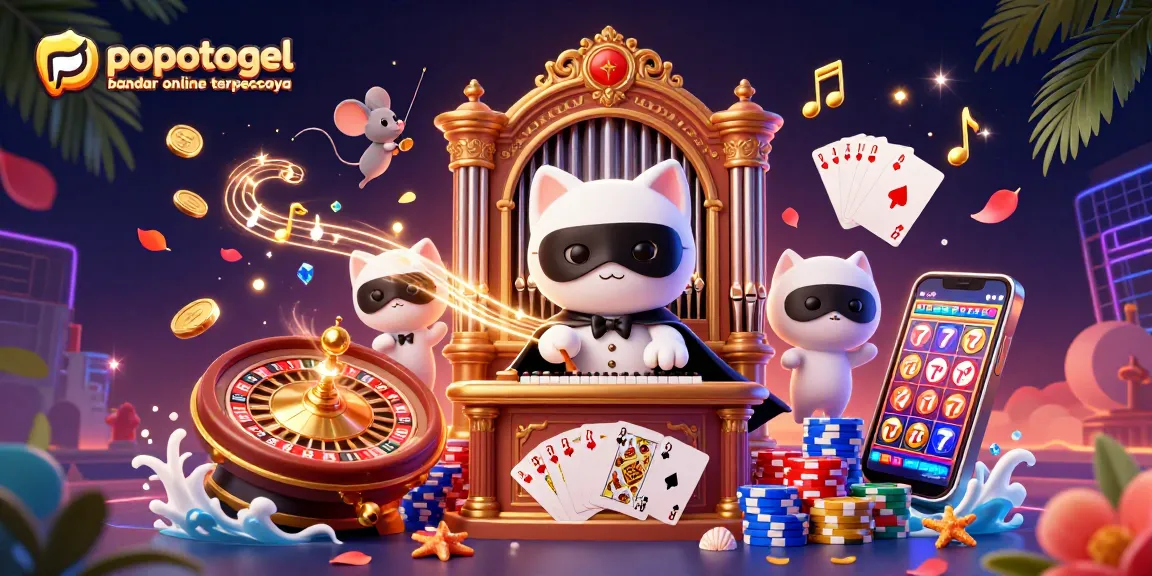 Experience the excitement of popotogel bandar online terpercaya with dynamic casino elements and vibrant characters.