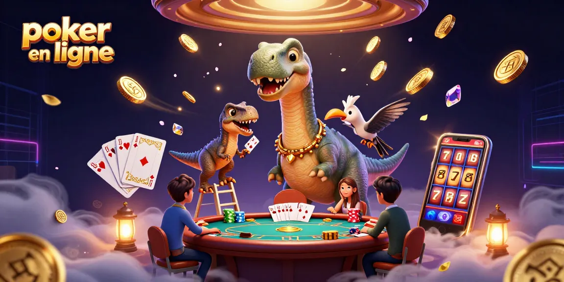 Jouez au poker en ligne avec des personnages cartoon dans une dynamique scène de casino