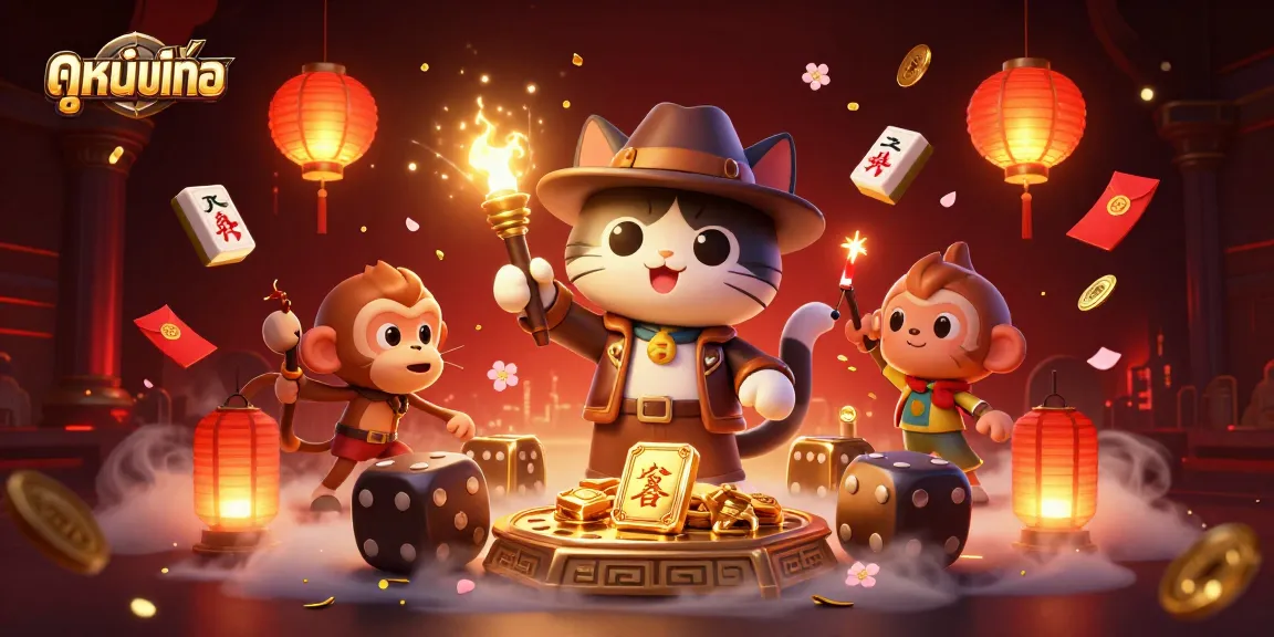 Experience ดูหนังออนไลน์ with thrilling elements in a dynamic casino adventure illustration.