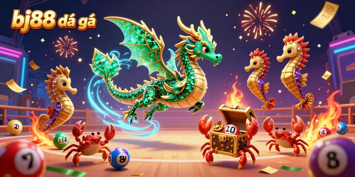 Experience bj88 đá gà with a vibrant cockfighting scene featuring magical characters in action.