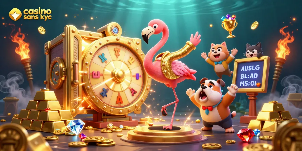 Jouez dans un casino sans KYC avec un hôte de jeu animé, un bulldog enthousiaste et des trésors scintillants.