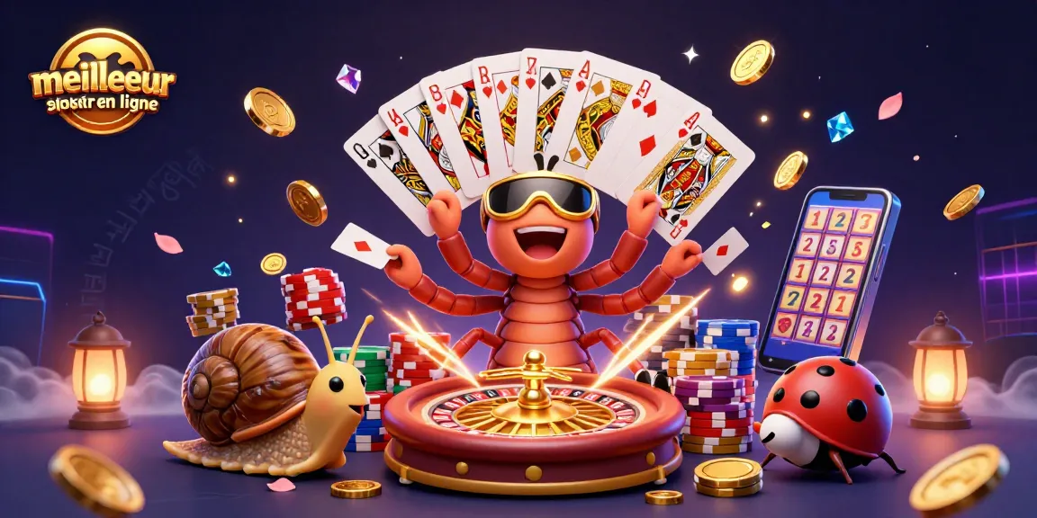 Expérimentez le meilleur site poker en ligne avec un dealer millipède et des jetons scintillants lors d'une partie