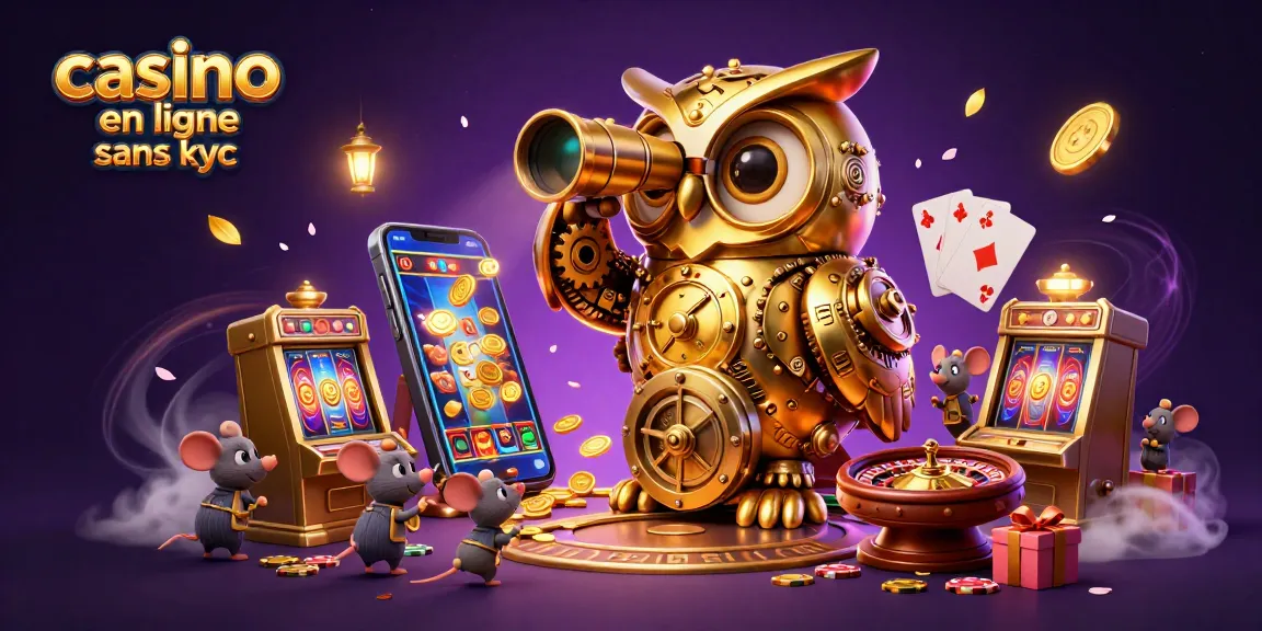 Gagnez avec casino en ligne sans KYC, découvrez un univers vibrant de jeux de casino illustré.