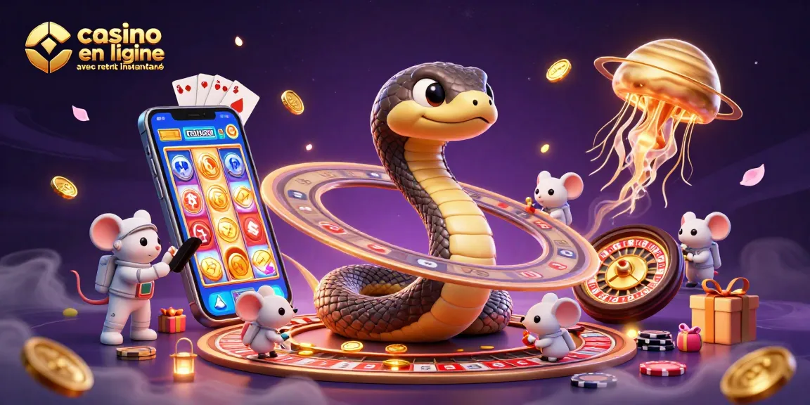 Jouez dans un univers fantastique de casino en ligne avec retrait instantané, où un serpent de Saturne et des astronautes mises des paris.