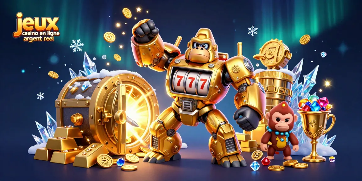 Découvrez des jeux casino en ligne argent réel avec un gorille mech en 3D, pleine de trésors et actions.