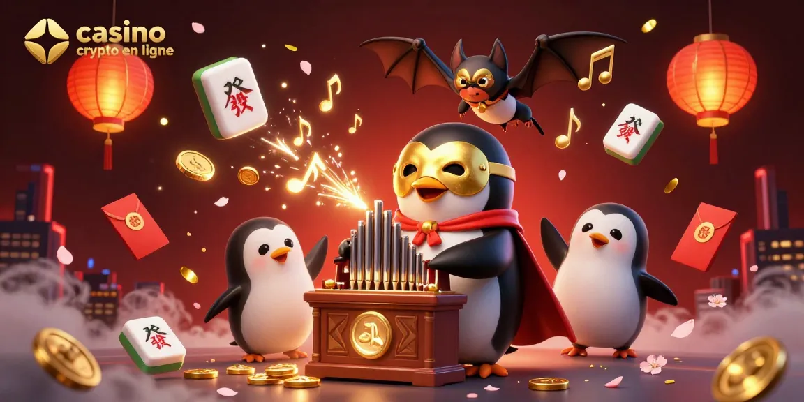 Profitez d'une expérience de jeu captivante sur un casino crypto en ligne avec des éléments animés et festifs.