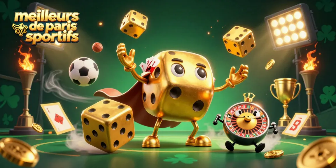 Pariez sur les meilleurs sites de paris sportifs avec des éléments de jeu dynamiques dans une illustration captivante.