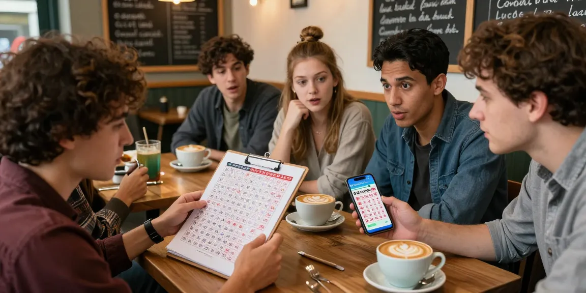 Diskusi serius tentang nomor rejeki di kafe yang nyaman dengan pemain togel.