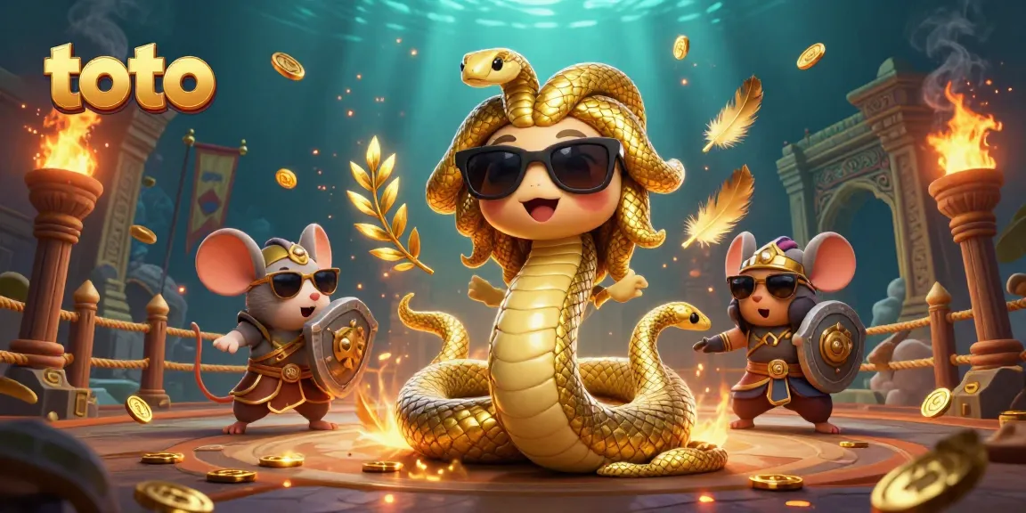 Toto memberikan keseruan dalam taruhan dengan Medusa lucu dan mouse pejuang di arena bertarung
