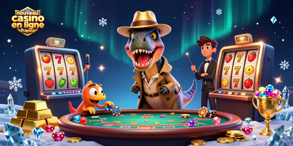 Image de nouveau casino en ligne France avec un vélociraptor et un stégosaure sous l'éclat des richesses.