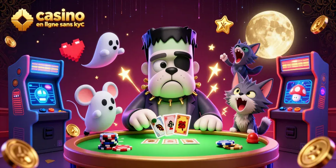 Profitez des jeux au casino en ligne sans KYC avec une illustration 3D unique de personnages fantastiques.